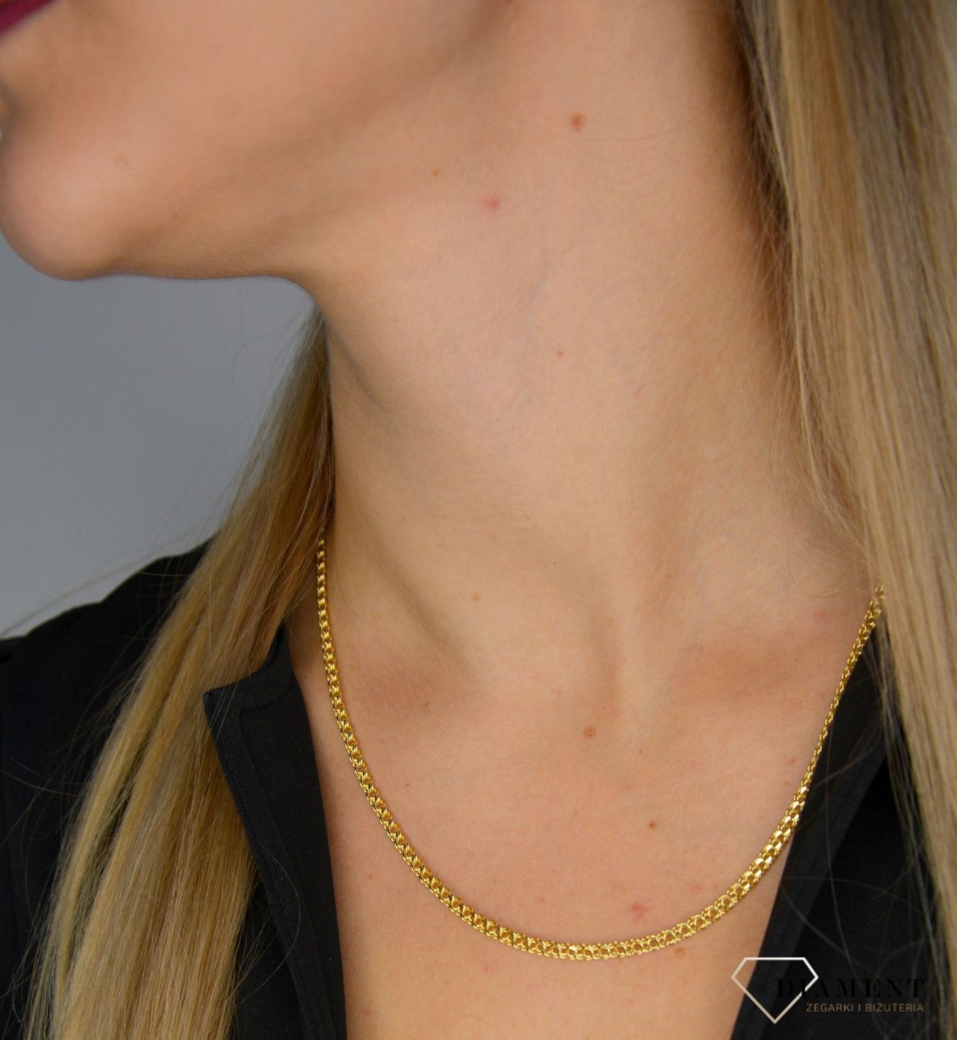 Złoty łańcuszek 585 o szerokości 3,5 mm ✅ Złoty łańcuszek został wykonany z najwyższej jakości złota próby 585. ✅.jpg